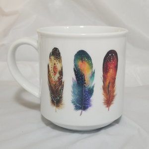 Three Magical Boho Feathers on White 20oz. BHG Coffee Mug